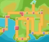 Johto region map from the Pokémon games
