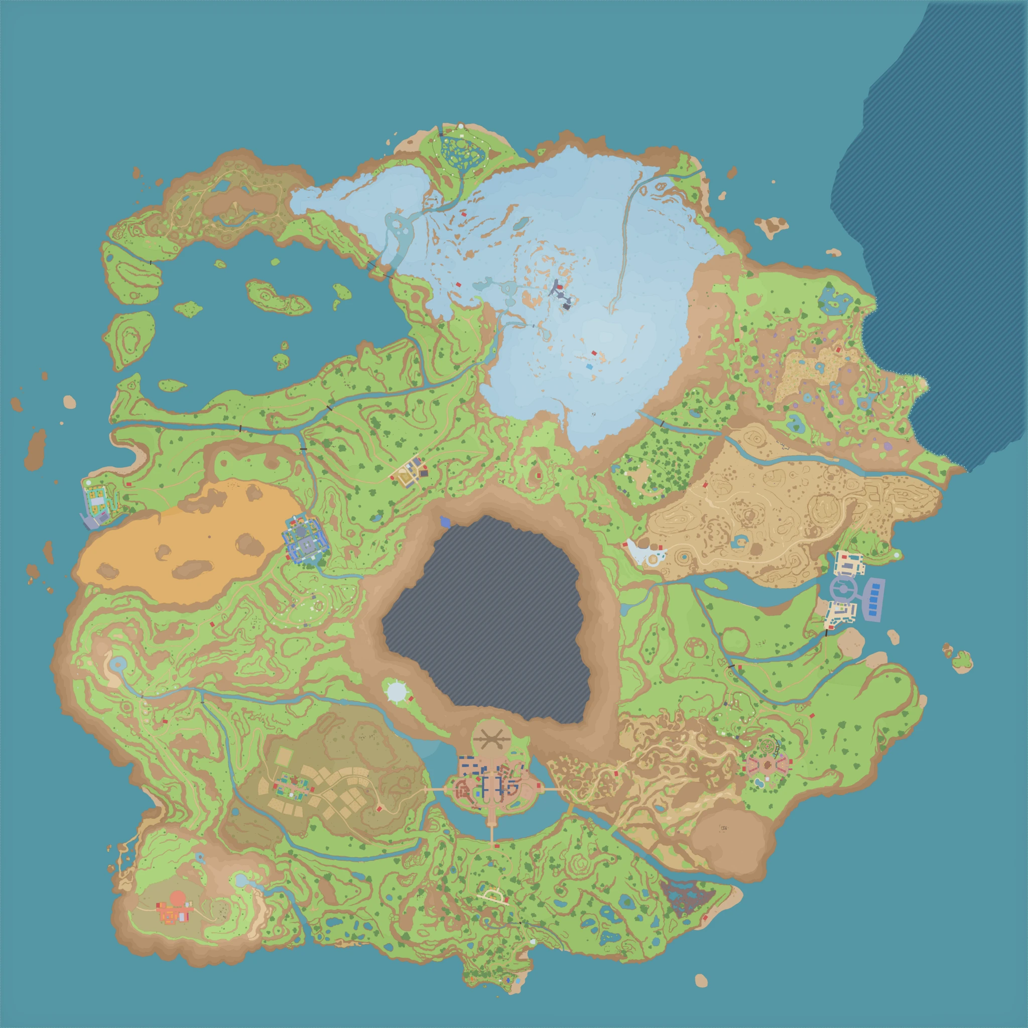 Paldea region map from the Pokémon games