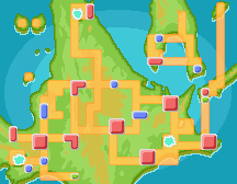 Sinnoh region map from the Pokémon games